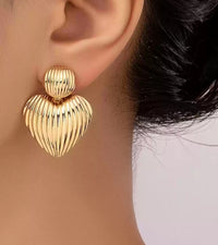 Golden Heart Earrings