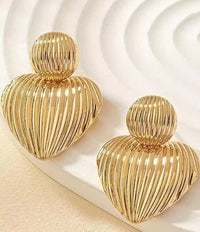 Golden Heart Earrings
