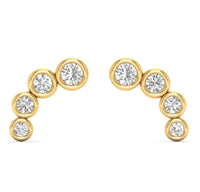 Golden Anti Tarnish Stacked AD Studs