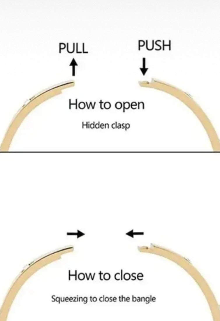 Rose Gold Anti Tarnish Half Stone Cartier Inspired Bracelet