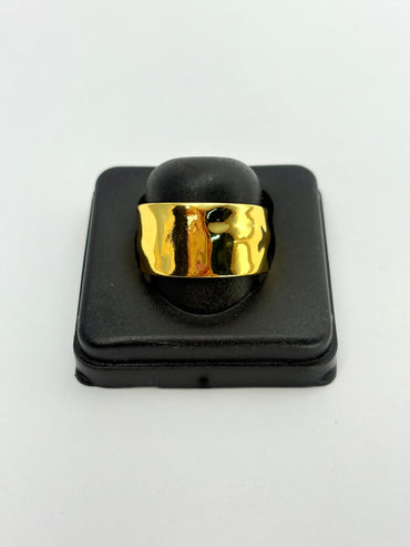 Gold Plated Anti Tarnish Textured Ring