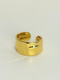 Gold Plated Anti Tarnish Textured Ring