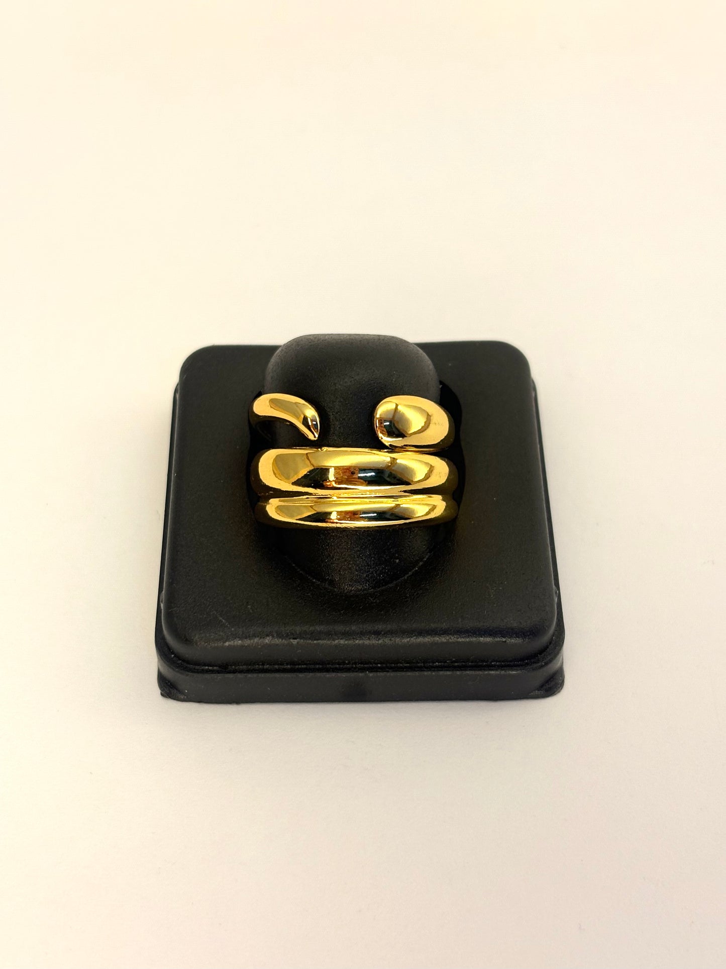 Gold Plated Anti Tarnish Triple Band Ring