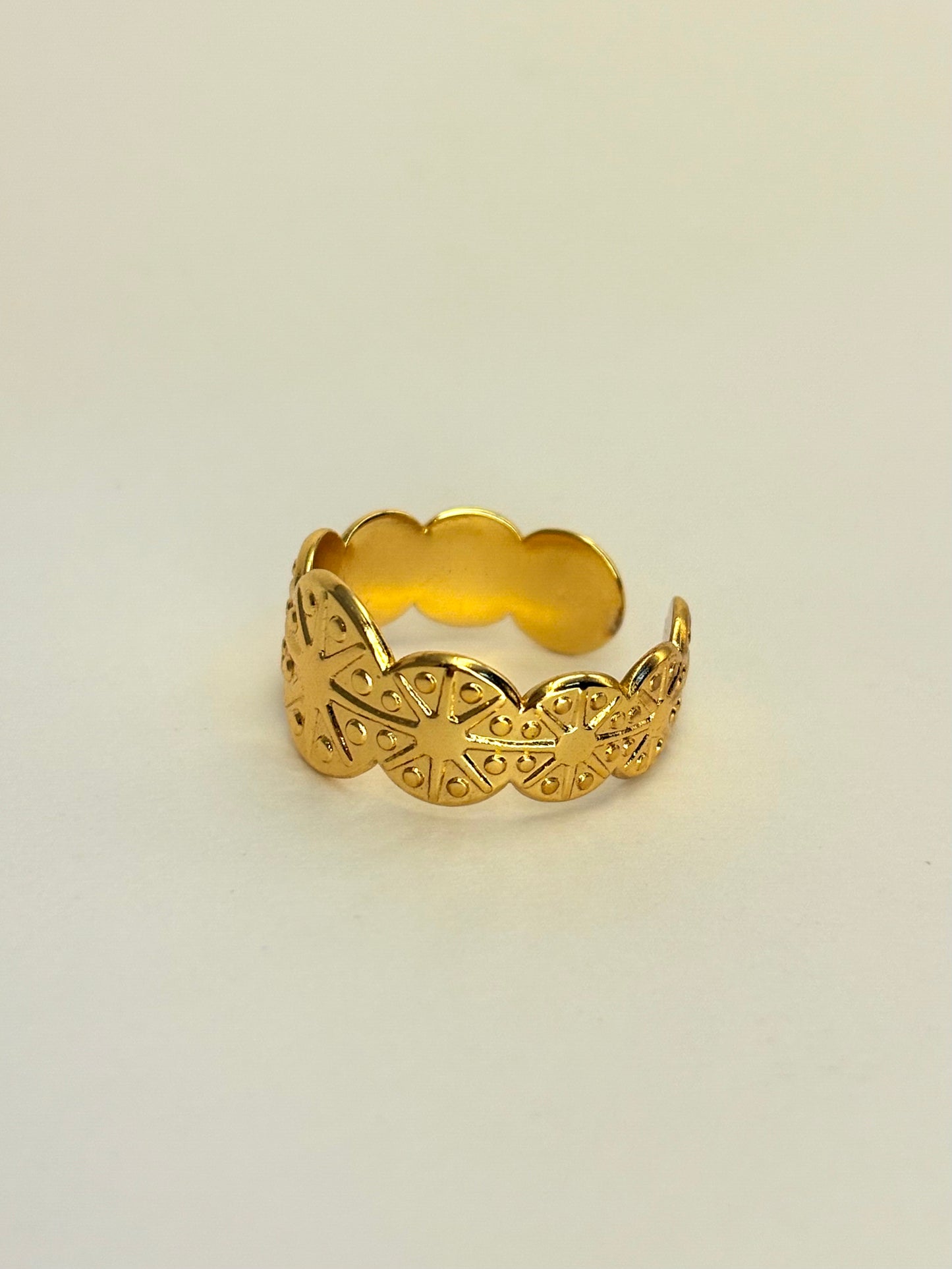 Gold Plated Anti Tarnish Sun Ring