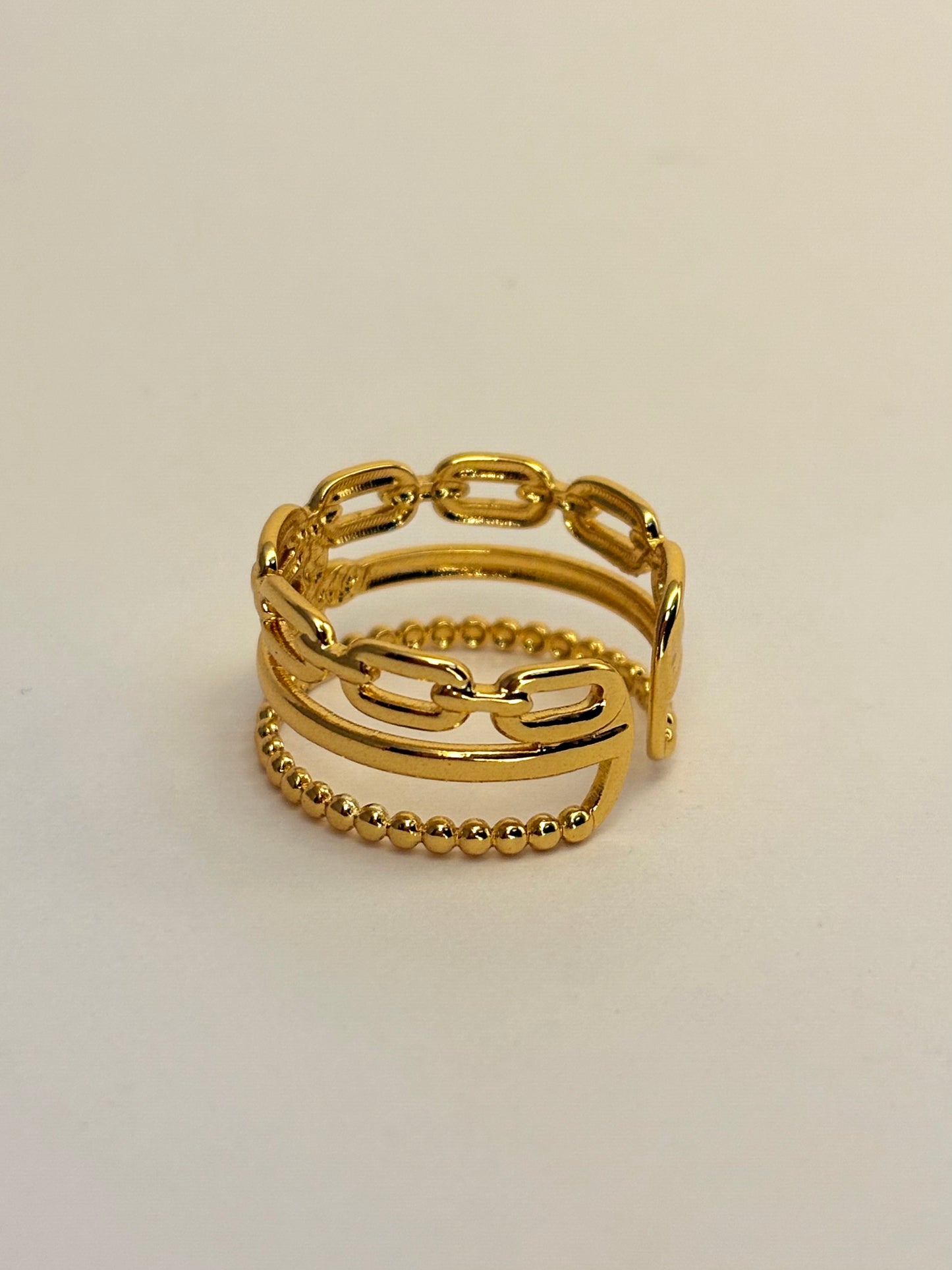 Gold Plated Anti Tarnish Cross Ring