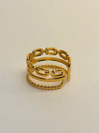 Gold Plated Anti Tarnish Cross Ring