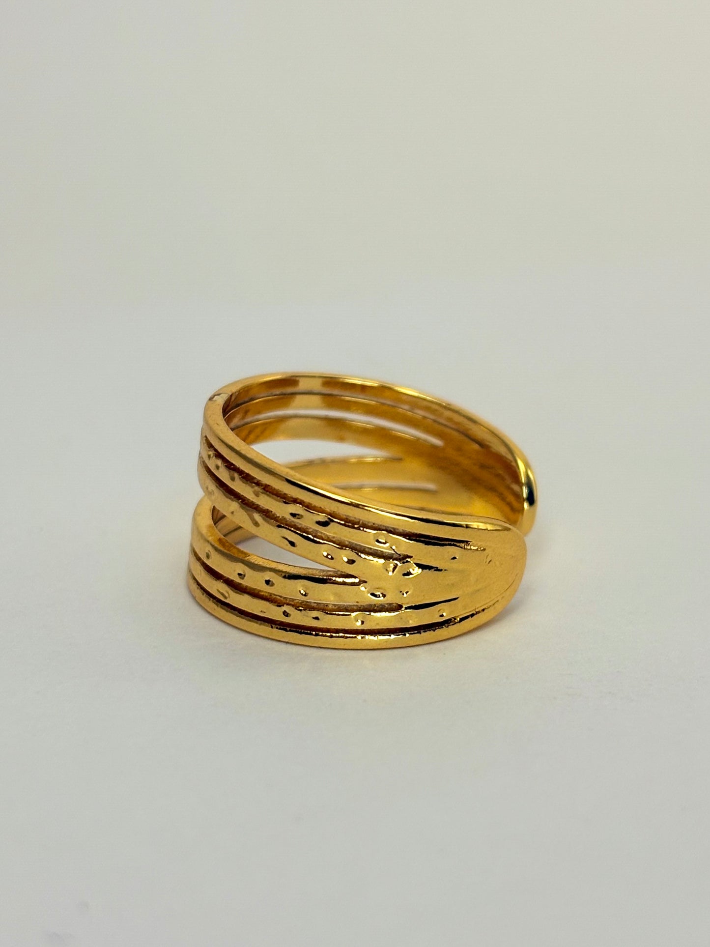 Gold Plated Anti Tarnish Double Band Ring