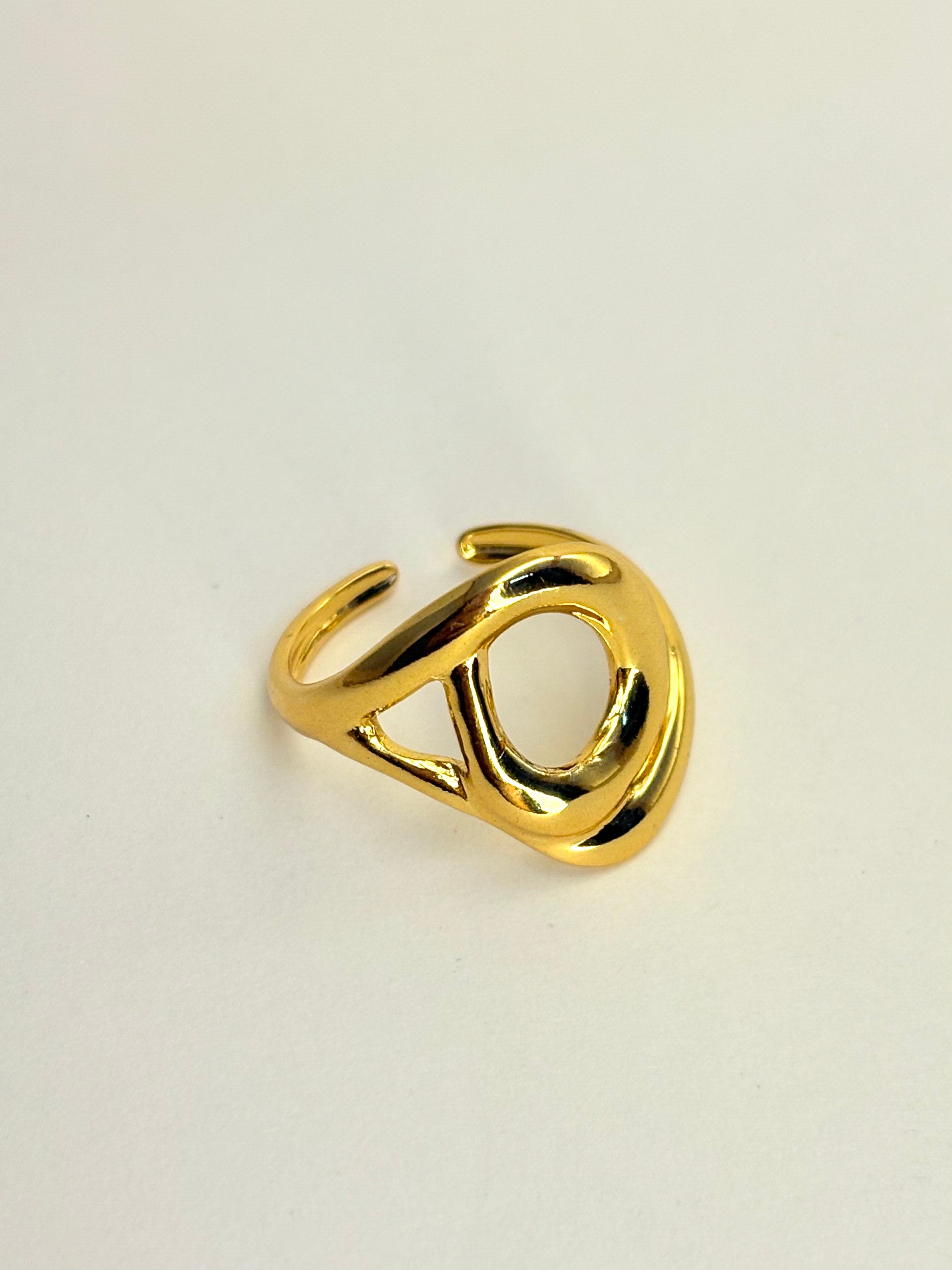 Gold Plated Anti Tarnish Twisted Ring