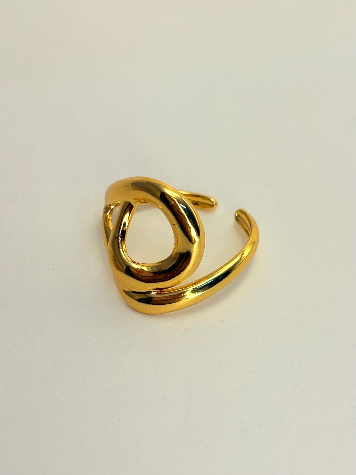 Gold Plated Anti Tarnish Twisted Ring