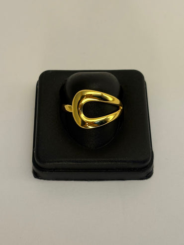 Gold Plated Anti Tarnish Adjustable Contour Ring