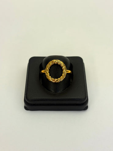Gold Plated Anti Tarnish Adjustable Braided Ring