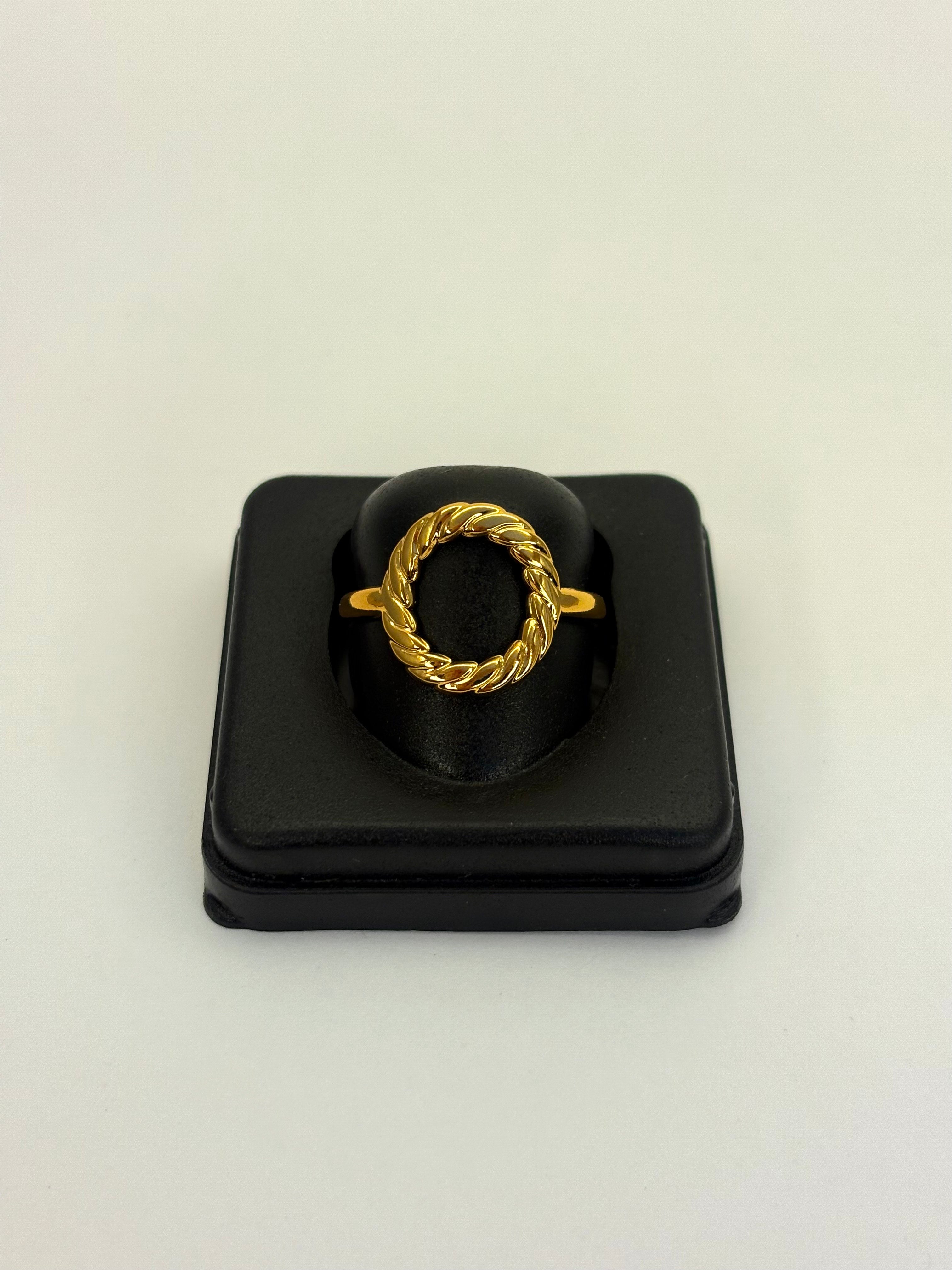 Gold Plated Anti Tarnish Braided Ring