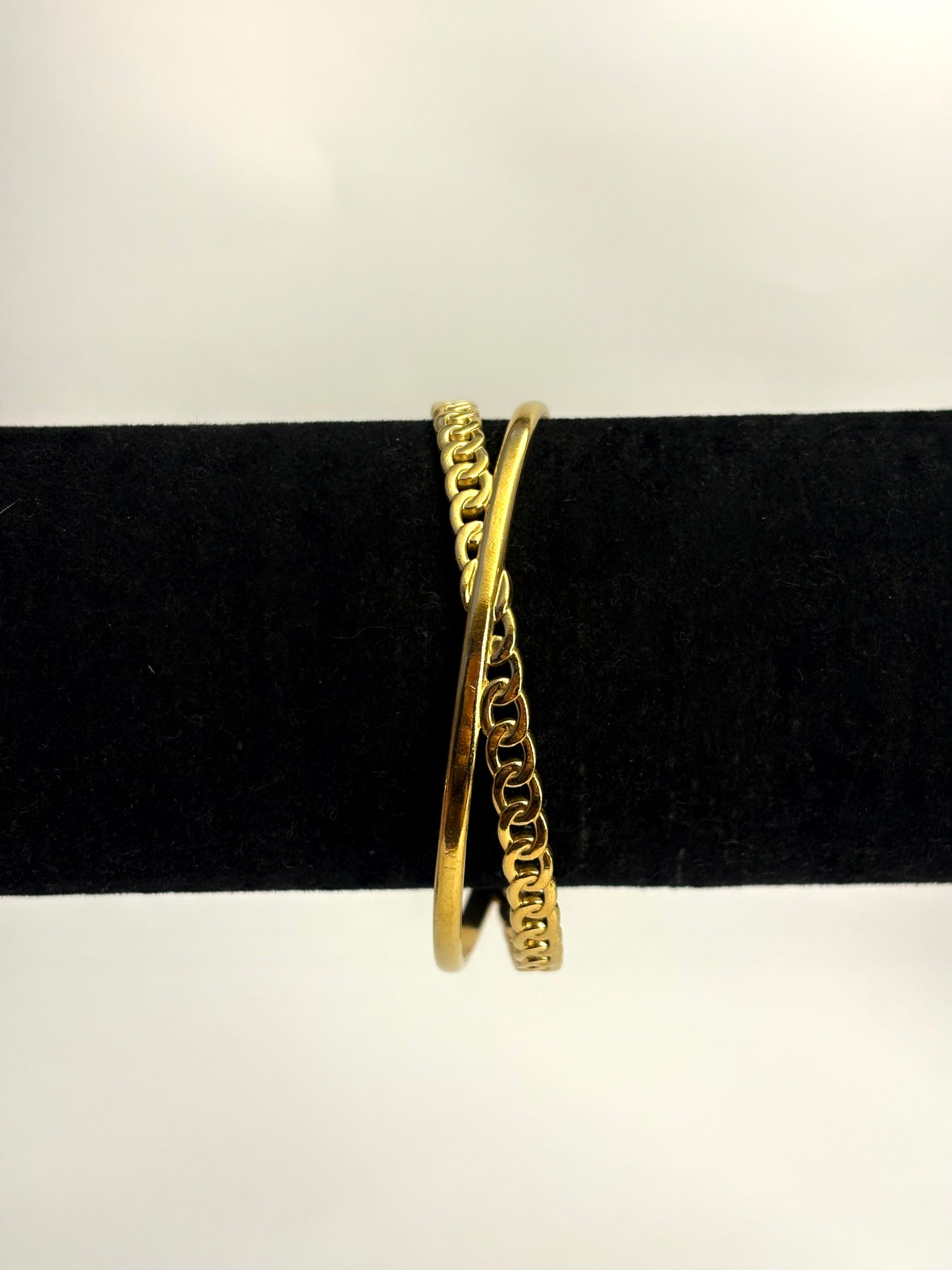 Gold Anti Tarnish X Bracelet