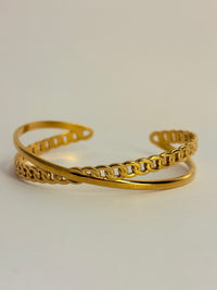 Gold Anti Tarnish X Bracelet