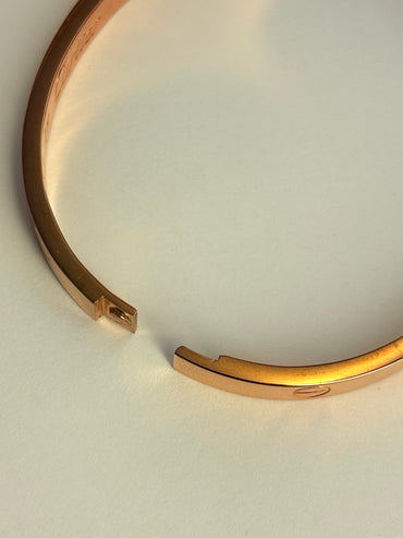 Rose Gold Anti Tarnish Half Stone Cartier Inspired Bracelet