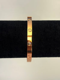 Rose Gold Anti Tarnish Half Stone Cartier Inspired Bracelet