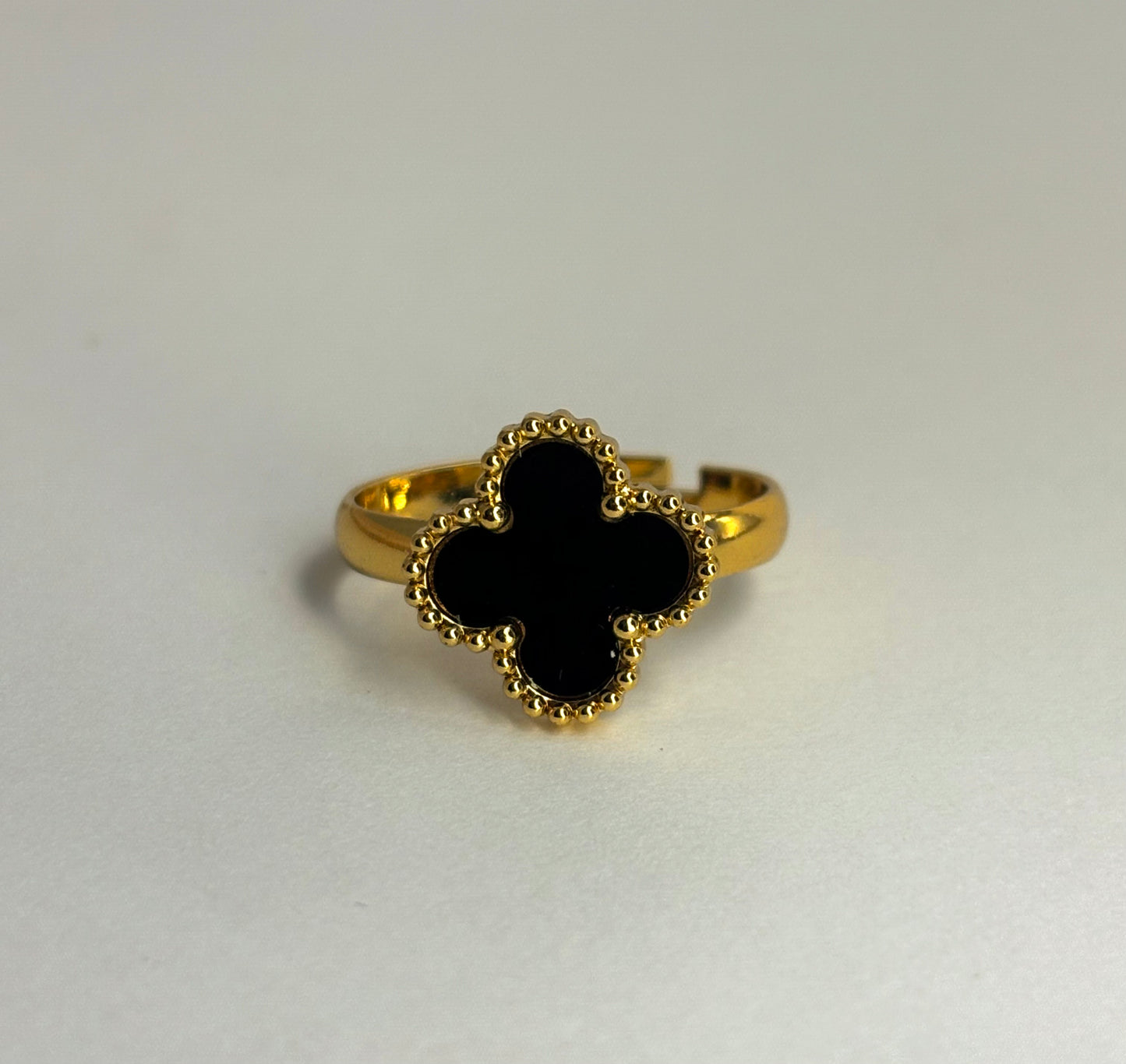 Black Anti Tarnish Vancleef Ring