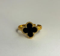 Black Anti Tarnish Vancleef Ring