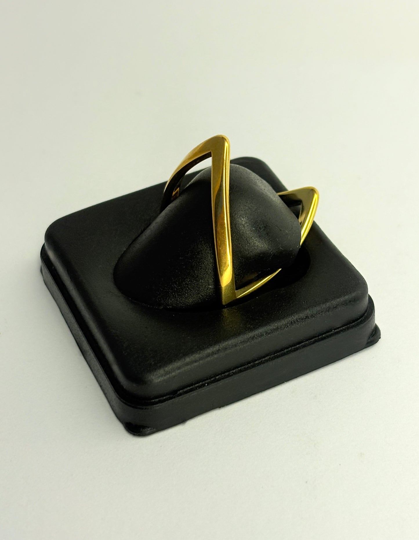 Gold Plated Anti Tarnish V Band Ring