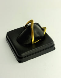 Gold Plated Anti Tarnish V Band Ring