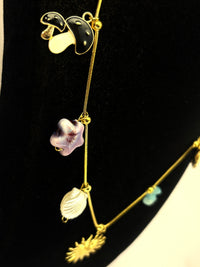 Gold Anti Tarnish Multi Charms Neckpiece