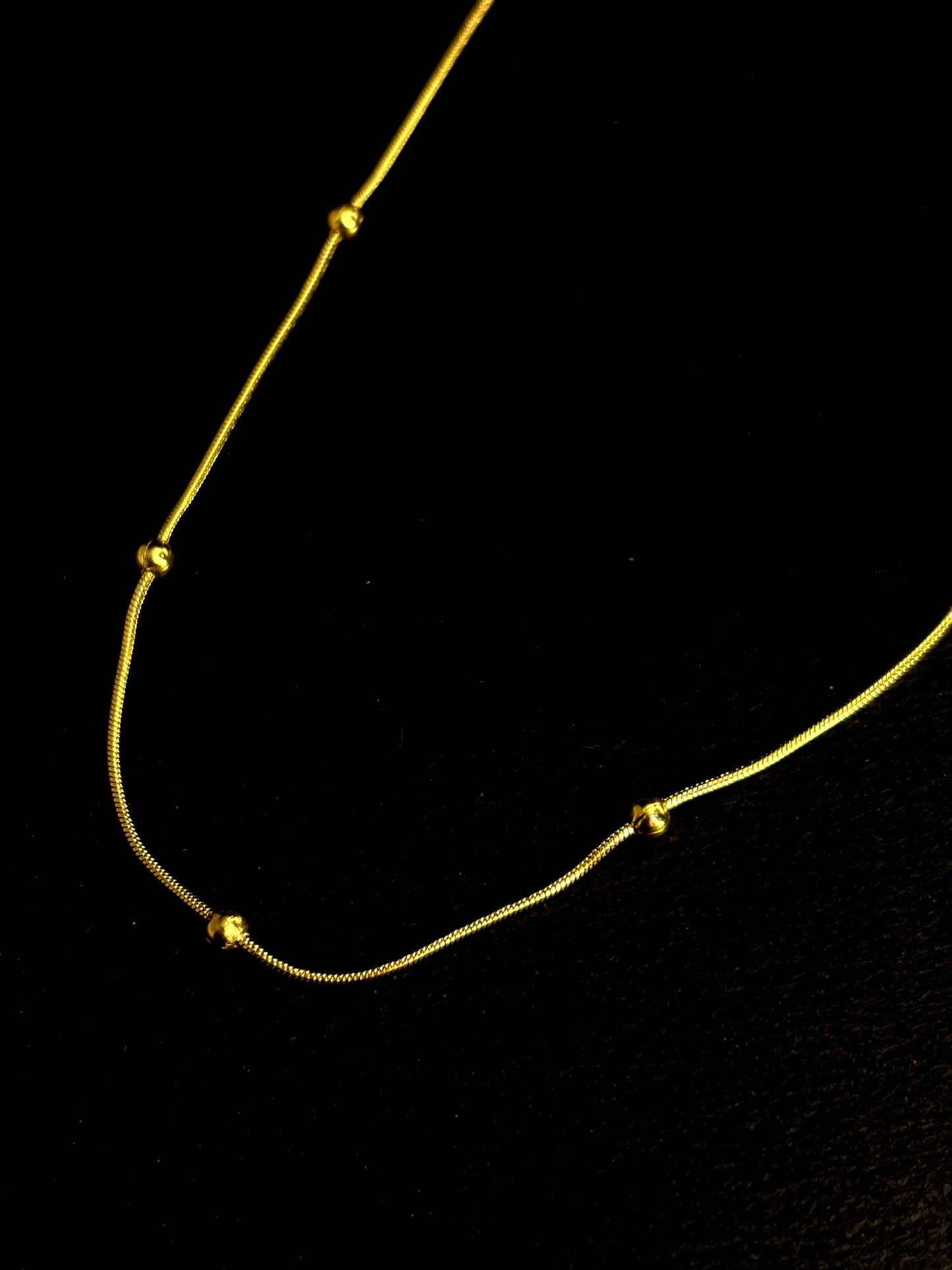 Gold Anti Tarnish Ball Neckpiece