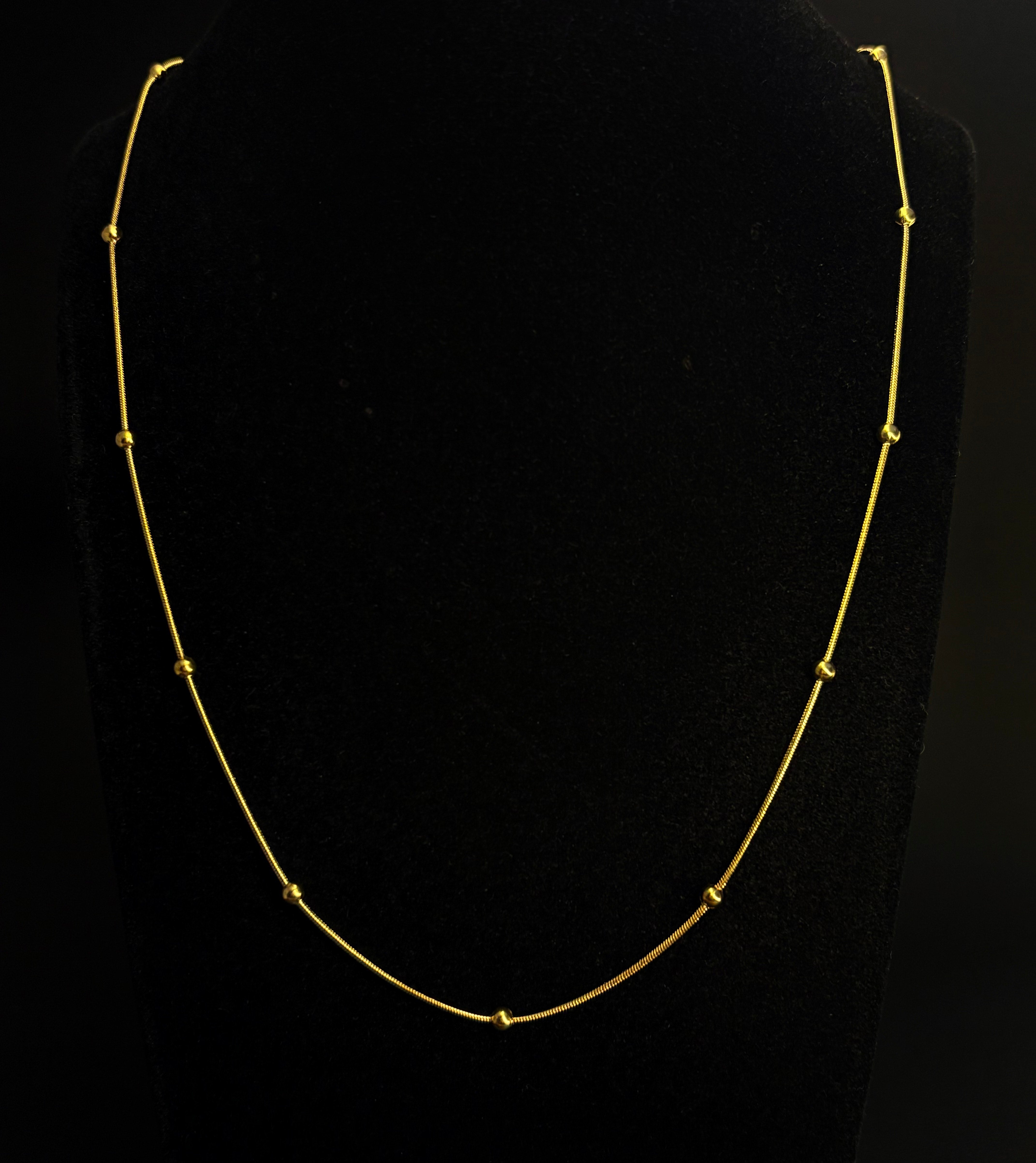 Gold Anti Tarnish Ball Neckpiece