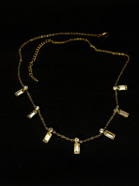 Gold Anti Tarnish AD Stones Neckpiece