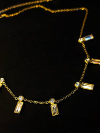Gold Anti Tarnish AD Stones Neckpiece