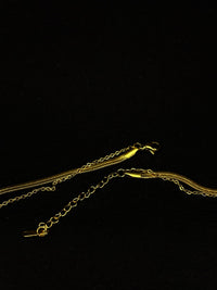 Gold Anti Tarnish Multicolour Fins Double Layered Neckpiece