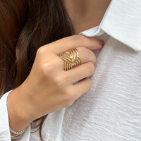 Gold Plated Anti Tarnish Doublette Ring