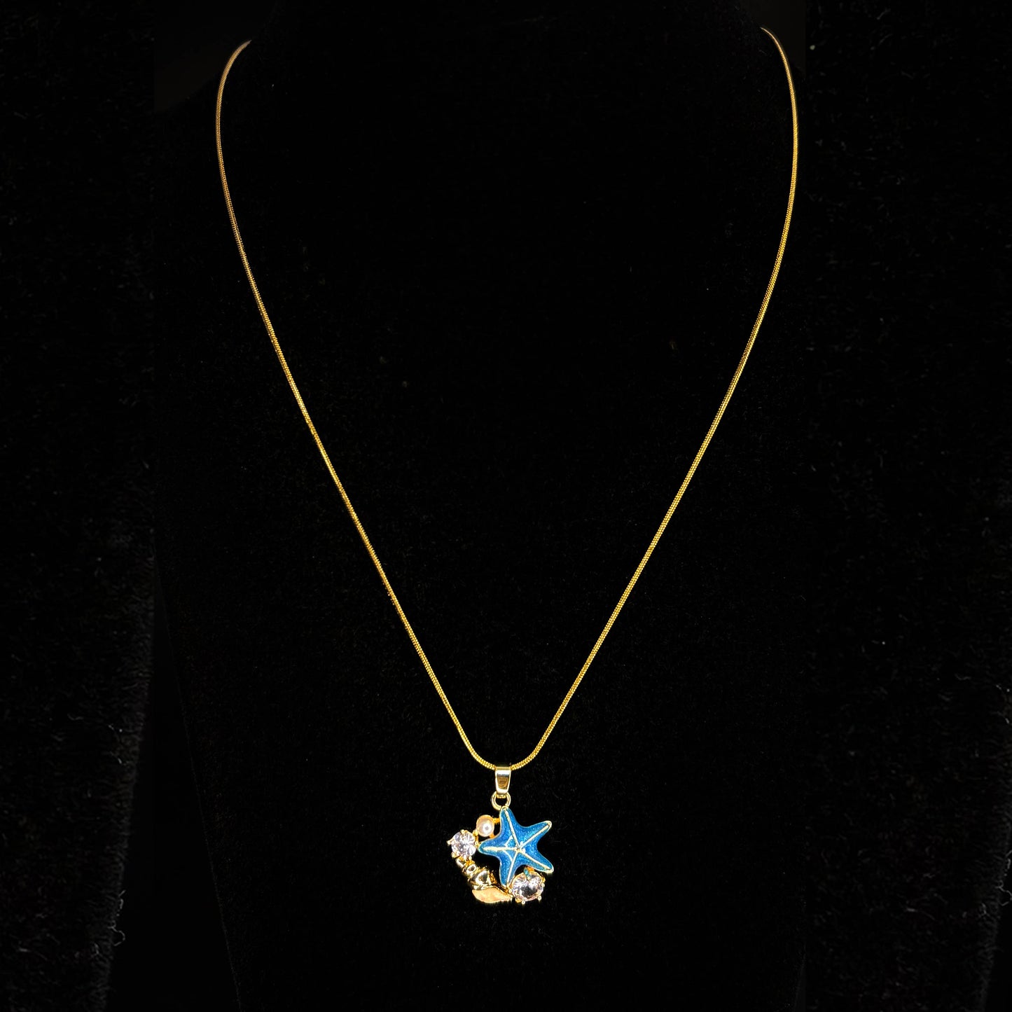 Gold Anti Tarnish Starfish Neckpiece