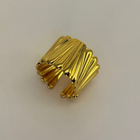Golden Anti Tarnish Layered Fan Ring