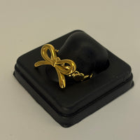 Gold Plated Anti Tarnish Bow Ring