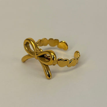 Gold Plated Anti Tarnish Bow Ring