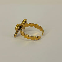 Gold Plated Anti Tarnish Bow Ring