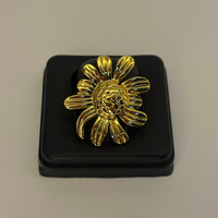 Golden Anti Tarnsih Sunflower Ring