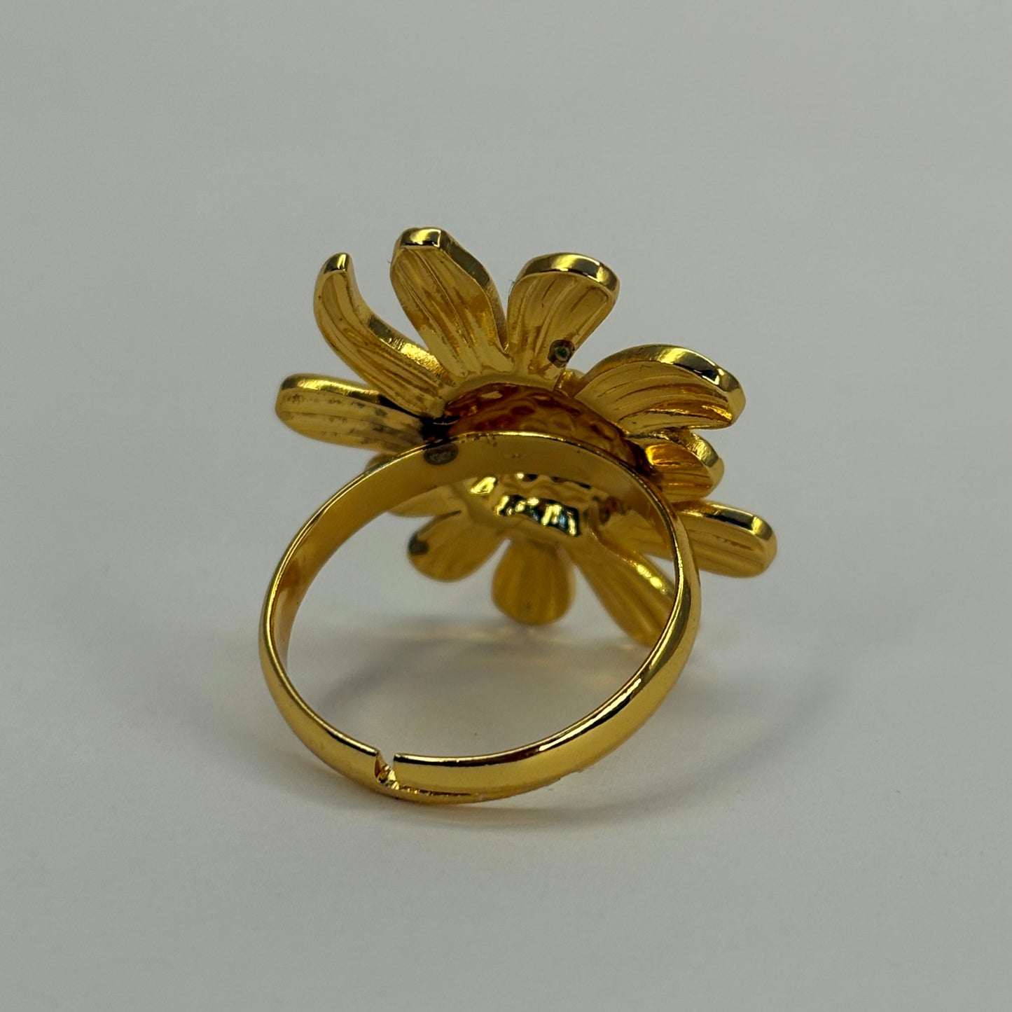 Golden Anti Tarnsih Sunflower Ring