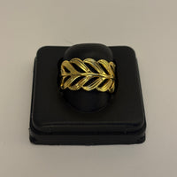 Gold Plated Anti Tarnish Feather Ring