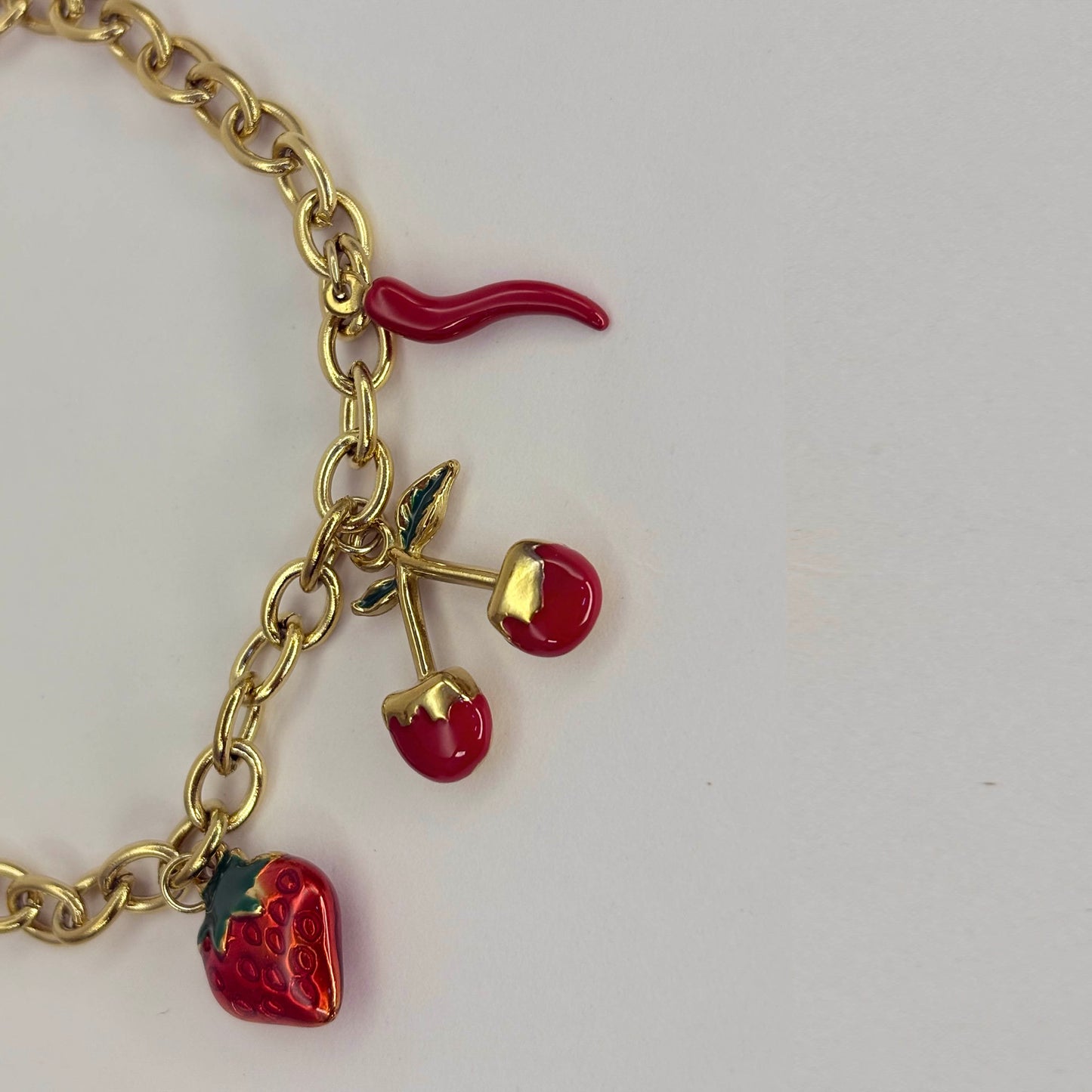 Golden Anti Tarnish Cherry Bracelet