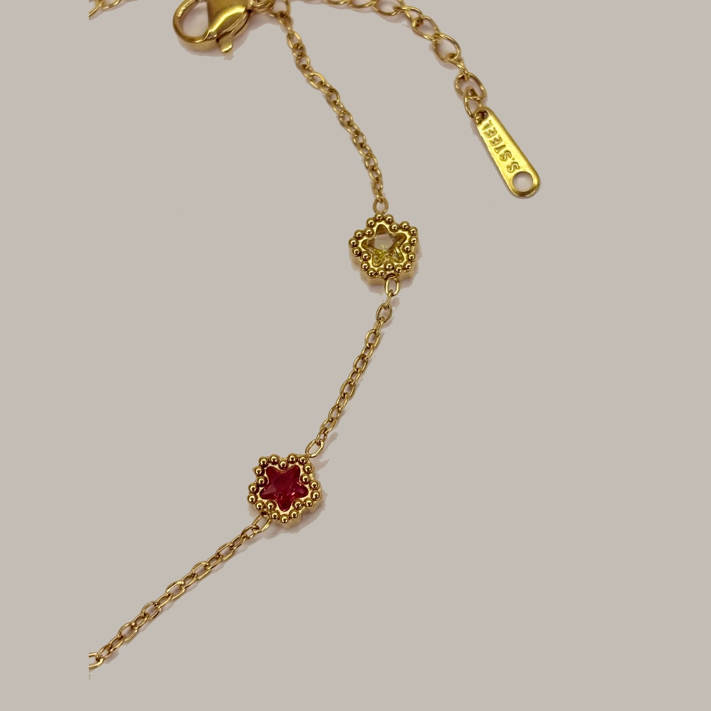 Gold Anti Tarnish Floral Bracelet