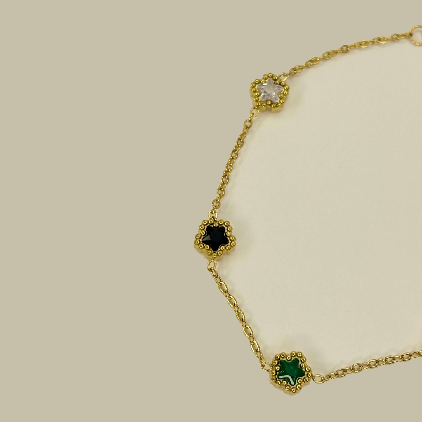 Gold Anti Tarnish Floral Bracelet