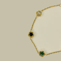 Gold Anti Tarnish Floral Bracelet