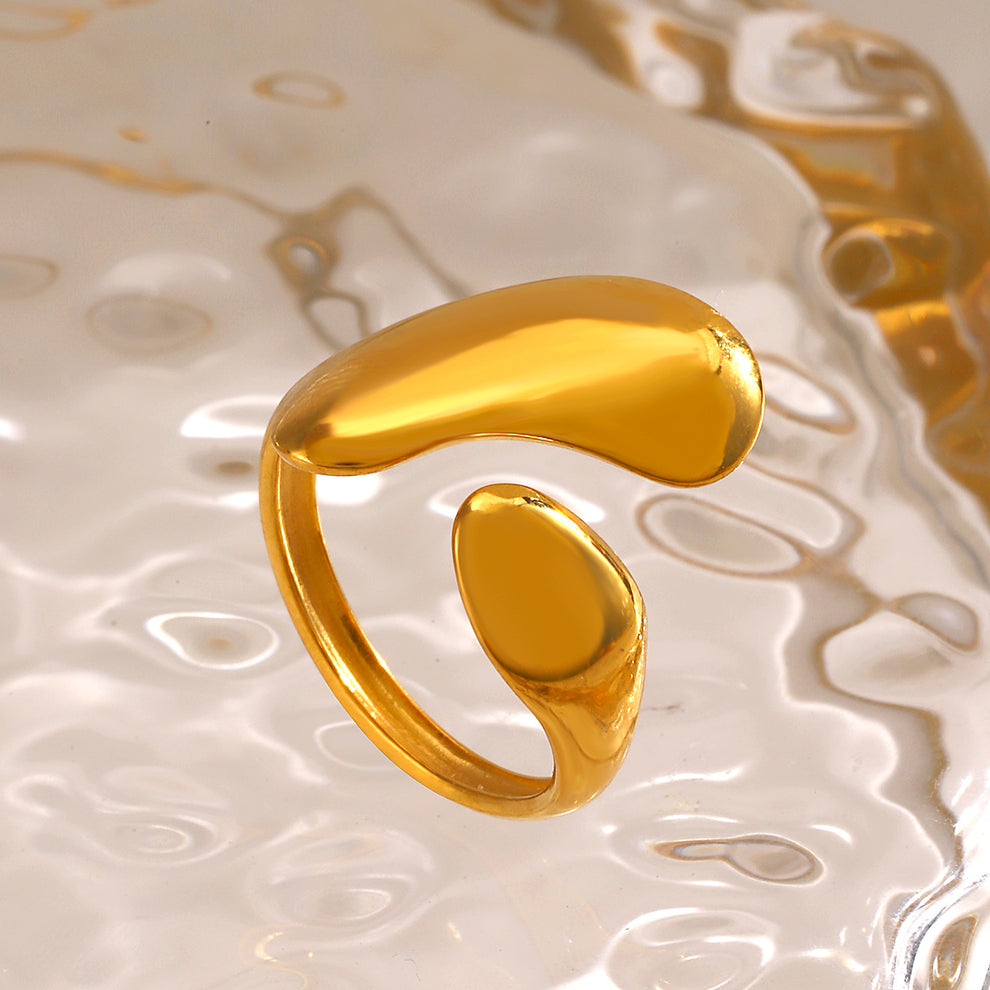 Gold Plated Anti Tarnish Aurora Flow Ring