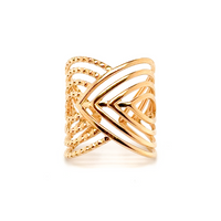 Gold Plated Anti Tarnish Doublette Ring