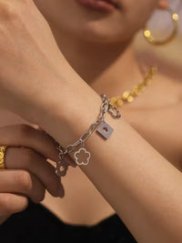 Silver Anti Tarnish Multi Charms Bracelet