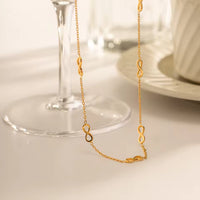Gold Anti Tarnish Infinity Neckpiece