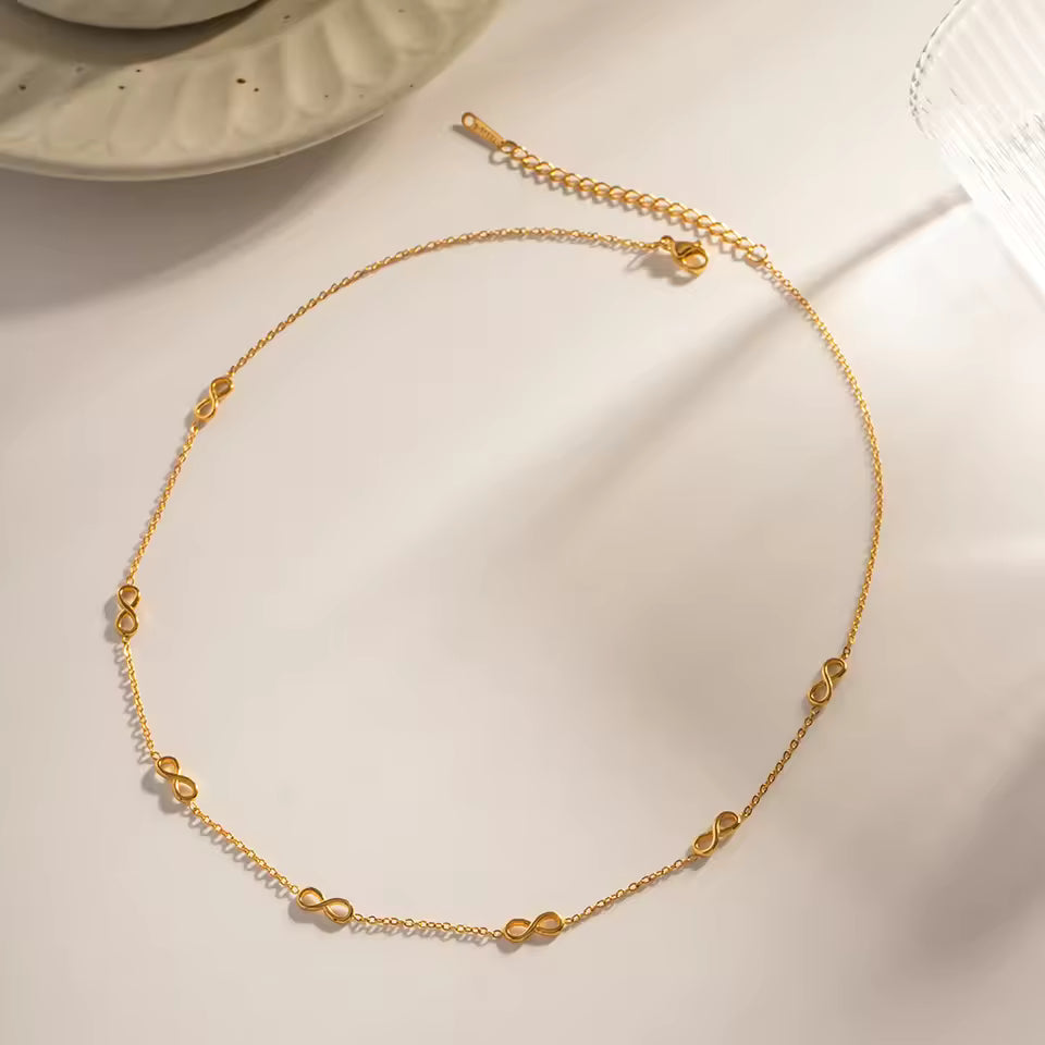 Gold Anti Tarnish Infinity Neckpiece