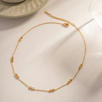 Gold Anti Tarnish Infinity Neckpiece