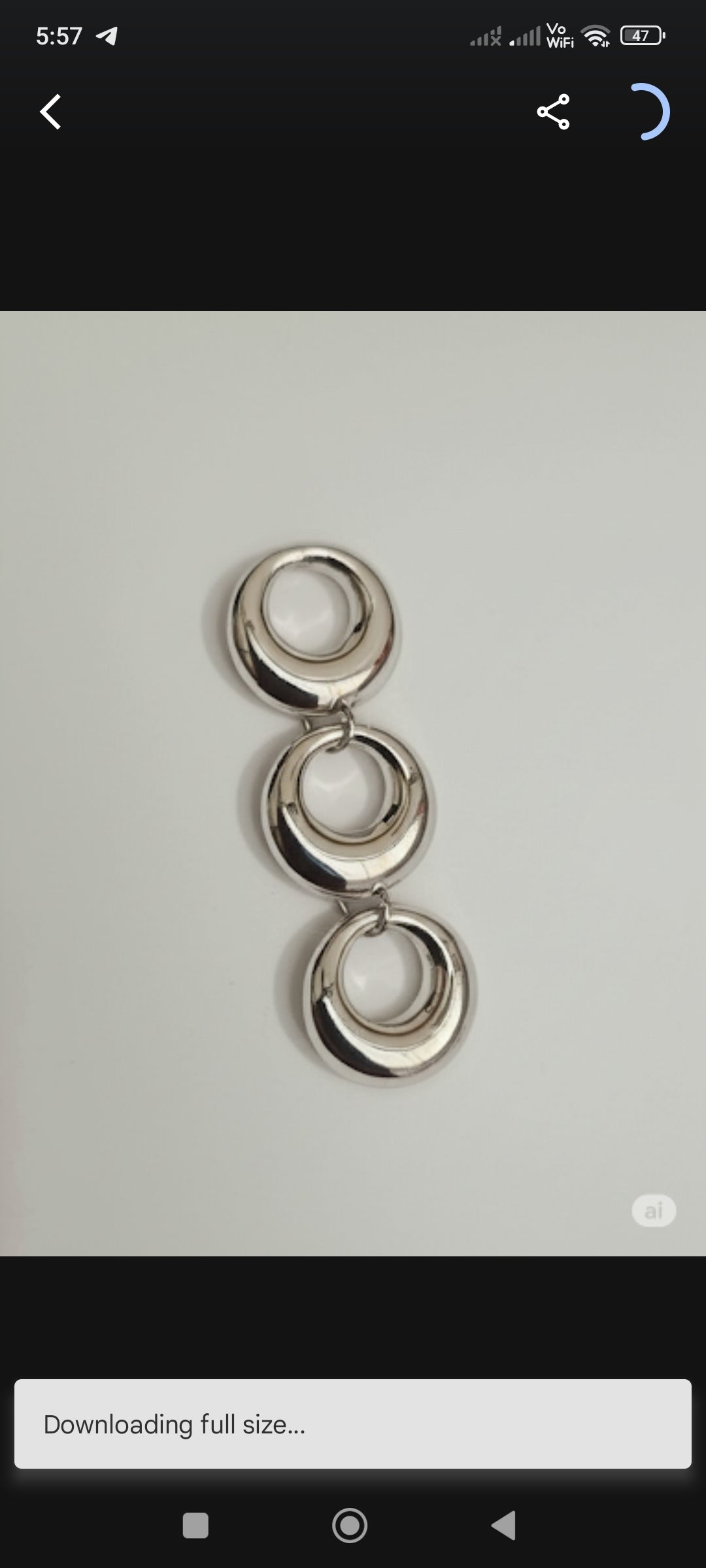 Silver Link Danglers